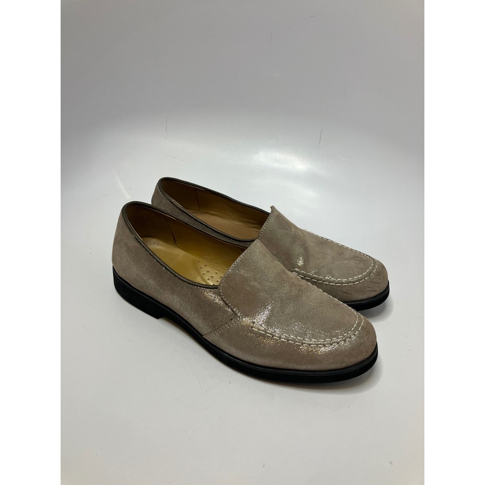 Hush Puppies nineteen fifty eight heirloom silver loafers slip on women's size 8